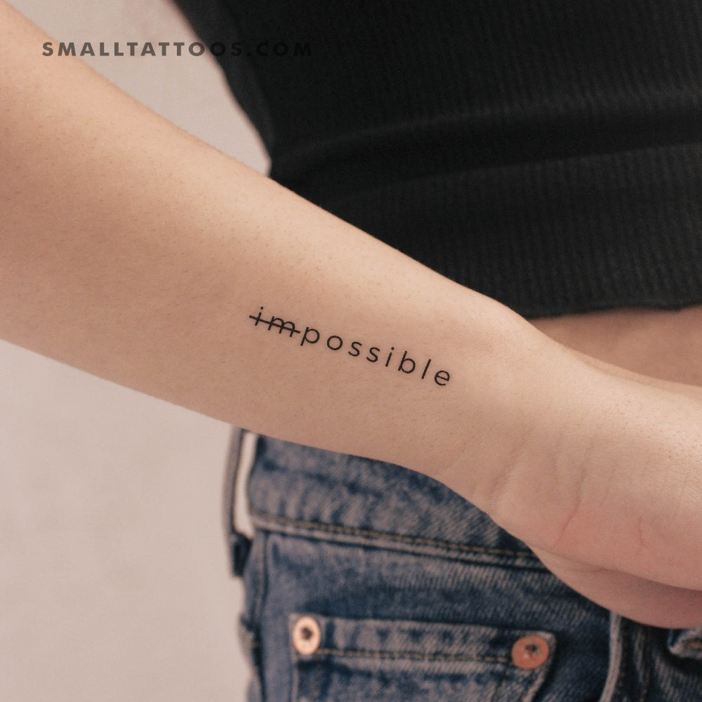 Tatuaje temporal "Im Possible" (juego de 3)