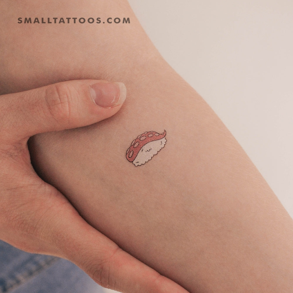 Tatuaje temporal de pulpo nigiri (juego de 3)