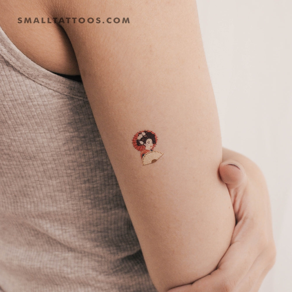 Tatuaje temporal de geisha (juego de 3)