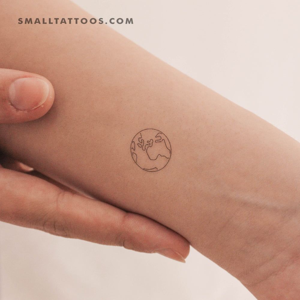 Planet Earth Temporary Tattoo (Set of 3)