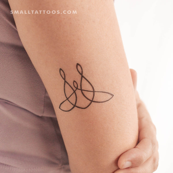 Family Unity Symbol Temporary Tattoo - Set of 3