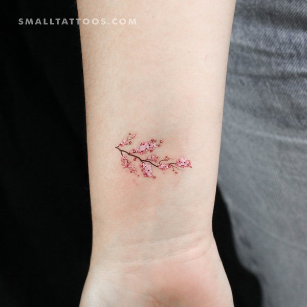 Cherry Blossom Branch Temporary Tattoo (Set of 3)