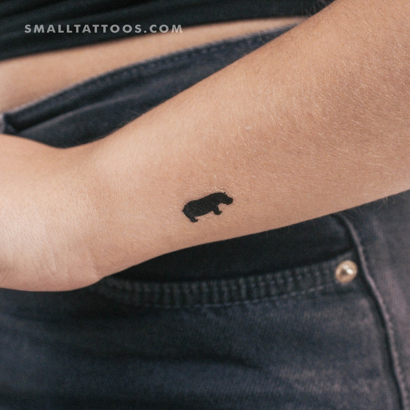 Hippopotamus Temporary Tattoo (Set of 3)