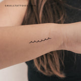 Minimalist Waves Temporary Tattoo (Set of 3)