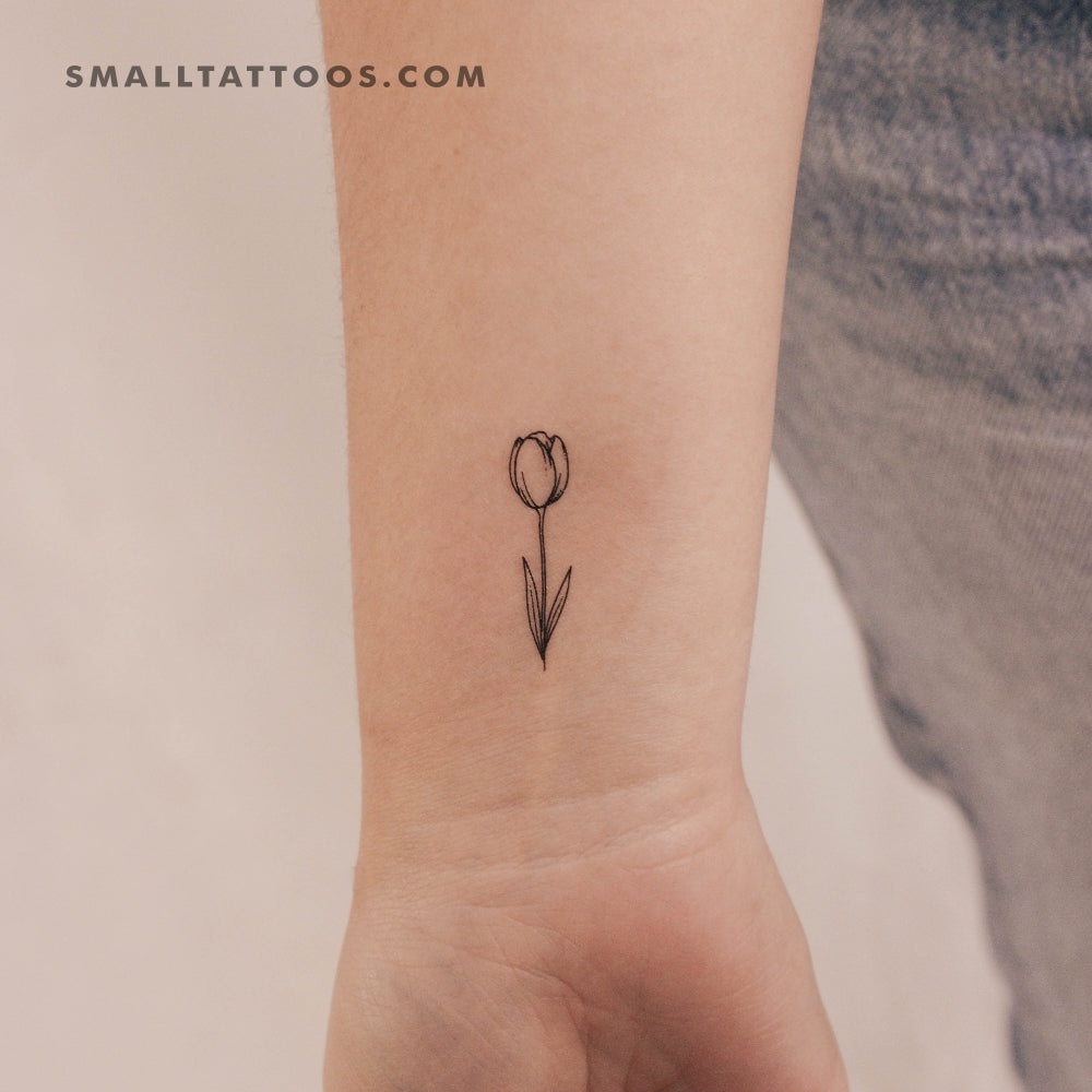 Tatuaje temporal de tulipán (juego de 3)