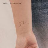 Small Aquarius Constellation Temporary Tattoo (Set of 3)