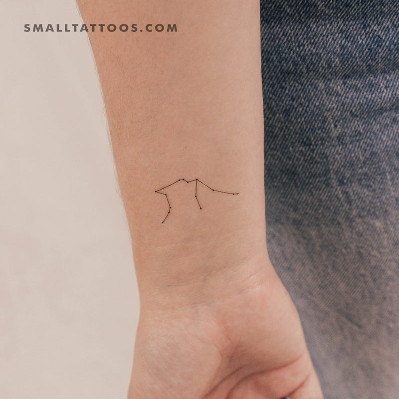 Small Aquarius Constellation Temporary Tattoo (Set of 3)