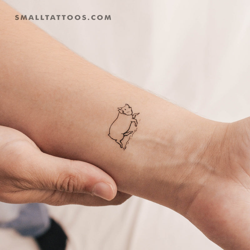 Pig Temporary Tattoo - Set of 3