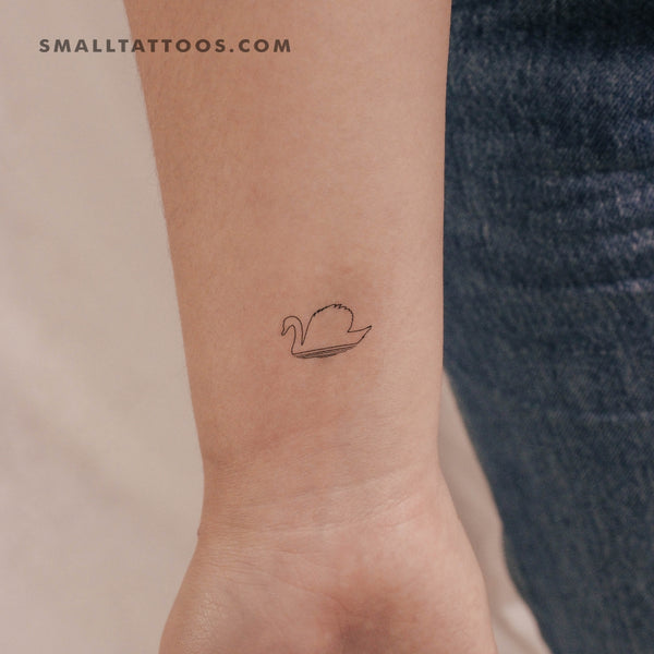 Swan Outline Temporary Tattoo (Set of 3)