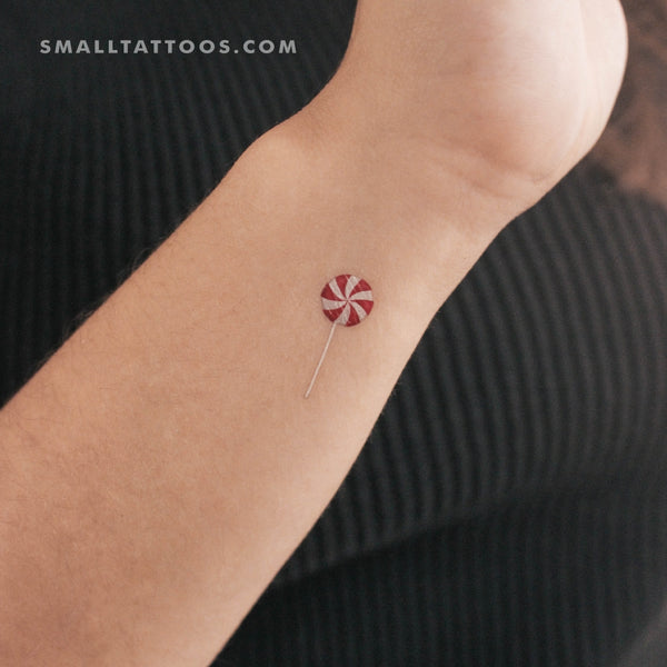 Swirly Lollipop Temporary Tattoo (Set of 3)