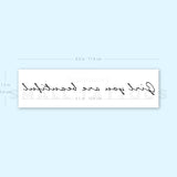 Girl You Are Beautiful Temporary Tattoo (Set of 3)