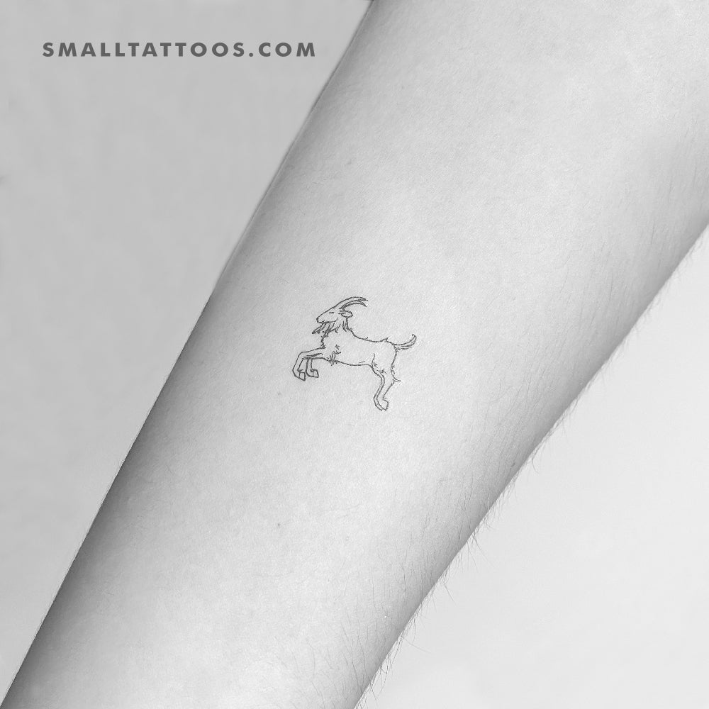 Tatuaje temporal de cabra - Juego de 3