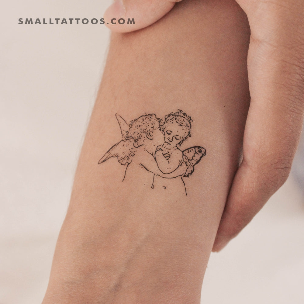 Fine Line First Kiss Temporary Tattoo (Set of 3)