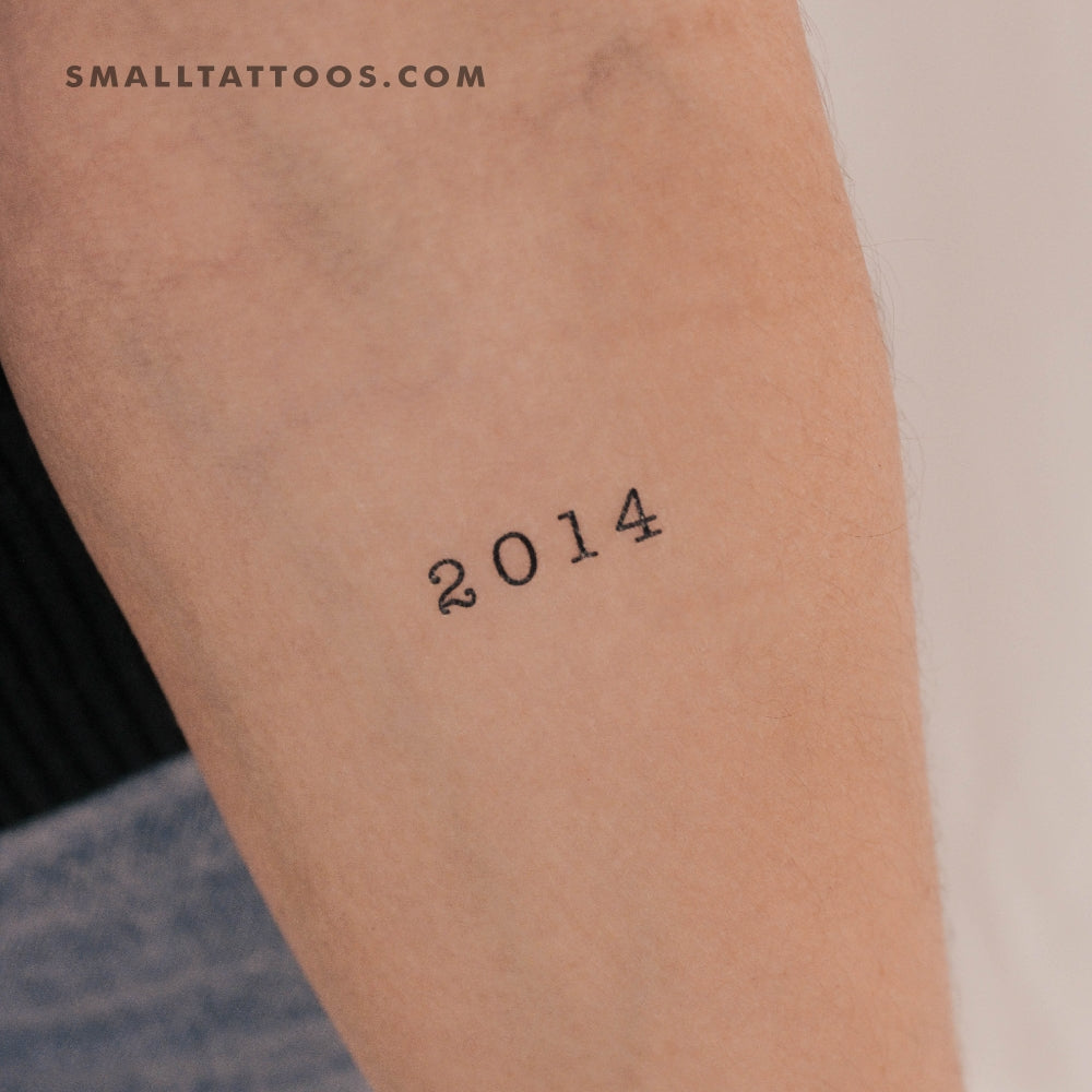 Tatuaje temporal del año de nacimiento 2014 (juego de 3)