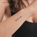 2016 Birth Year Temporary Tattoo (Set of 3)