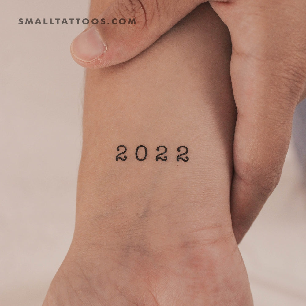 Tatuaje temporal del año de nacimiento 2022 (juego de 3)
