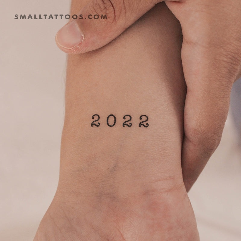 2022 Birth Year Temporary Tattoo (Set of 3)