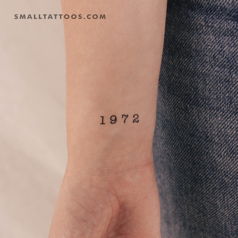 Tatuaje temporal del año de nacimiento 1972 (juego de 3)