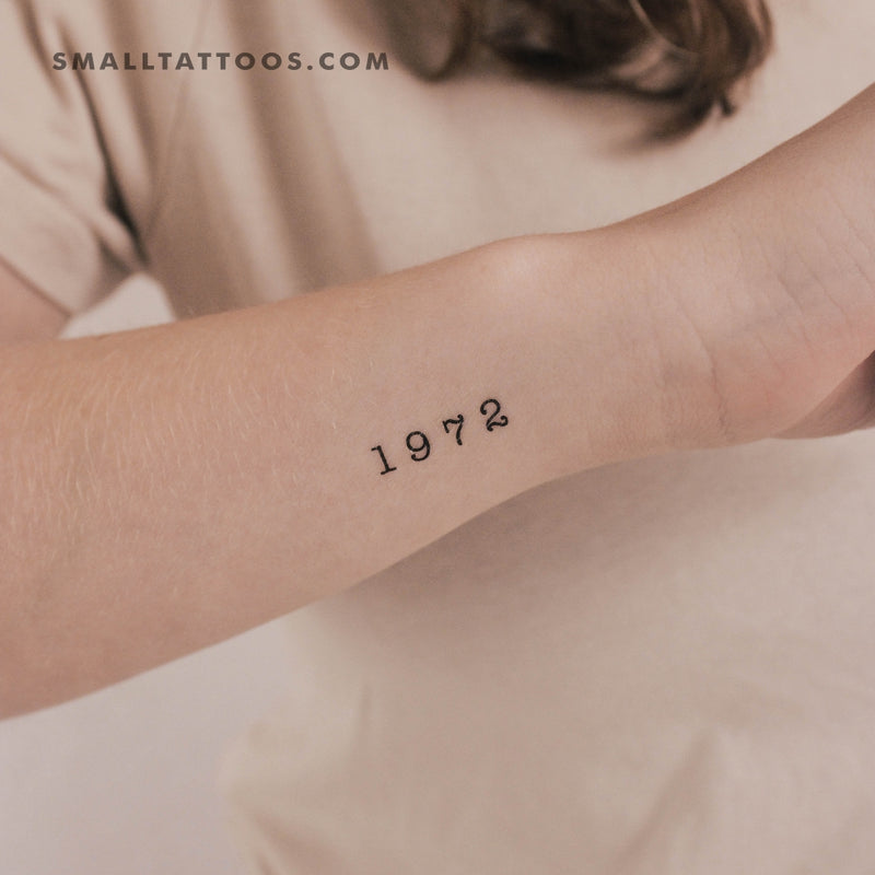 1972 Birth Year Temporary Tattoo (Set of 3)