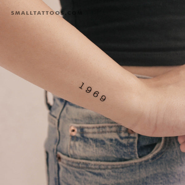 1969 Birth Year Temporary Tattoo (Set of 3)