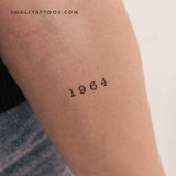 1964 Birth Year Temporary Tattoo (Set of 3)