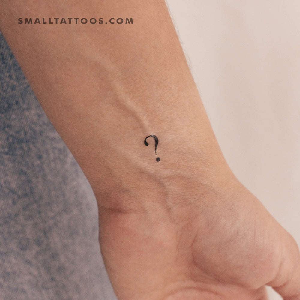 Question Mark Temporary Tattoo (Set of 3)