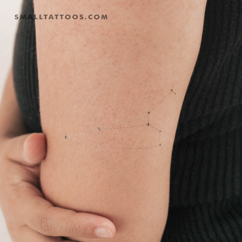 Minimalist Leo Constellation Temporary Tattoo by Puntuak (Set of 3)