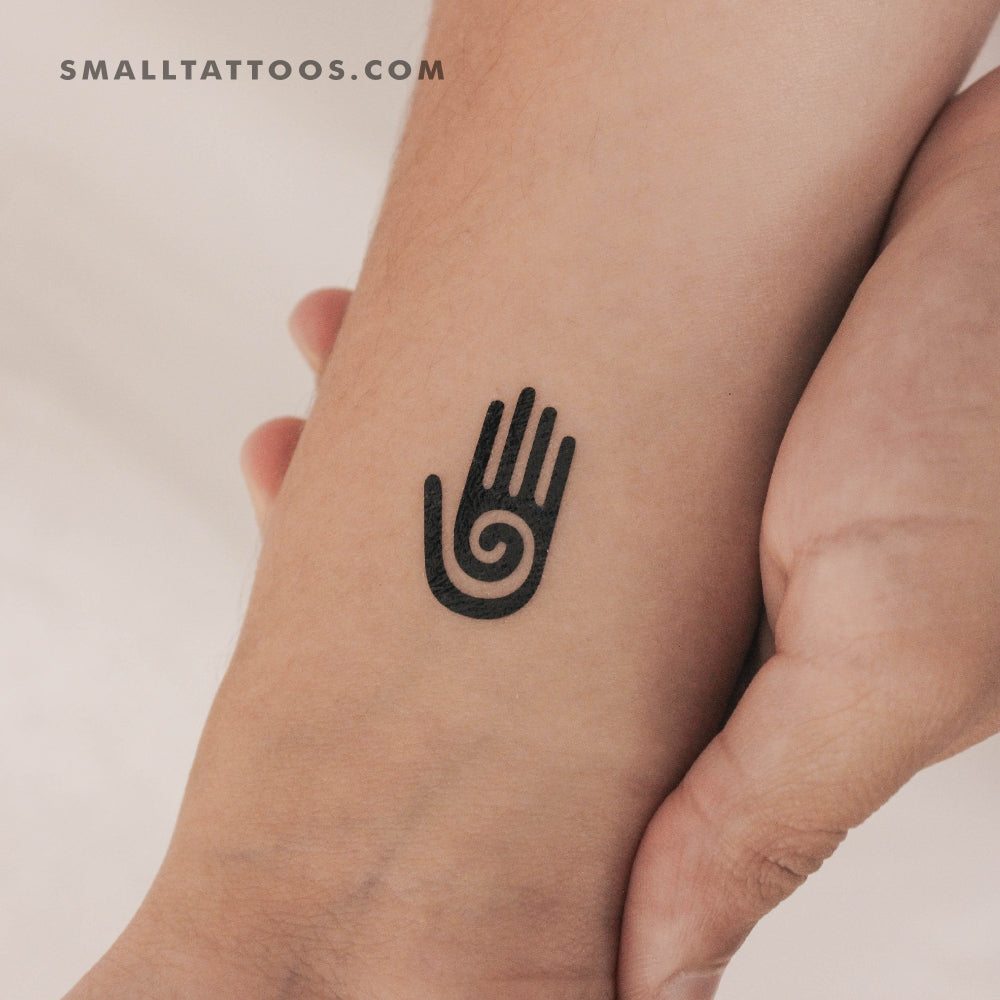 Hopi Hand Temporary Tattoo (Set of 3) Small Tattoos
