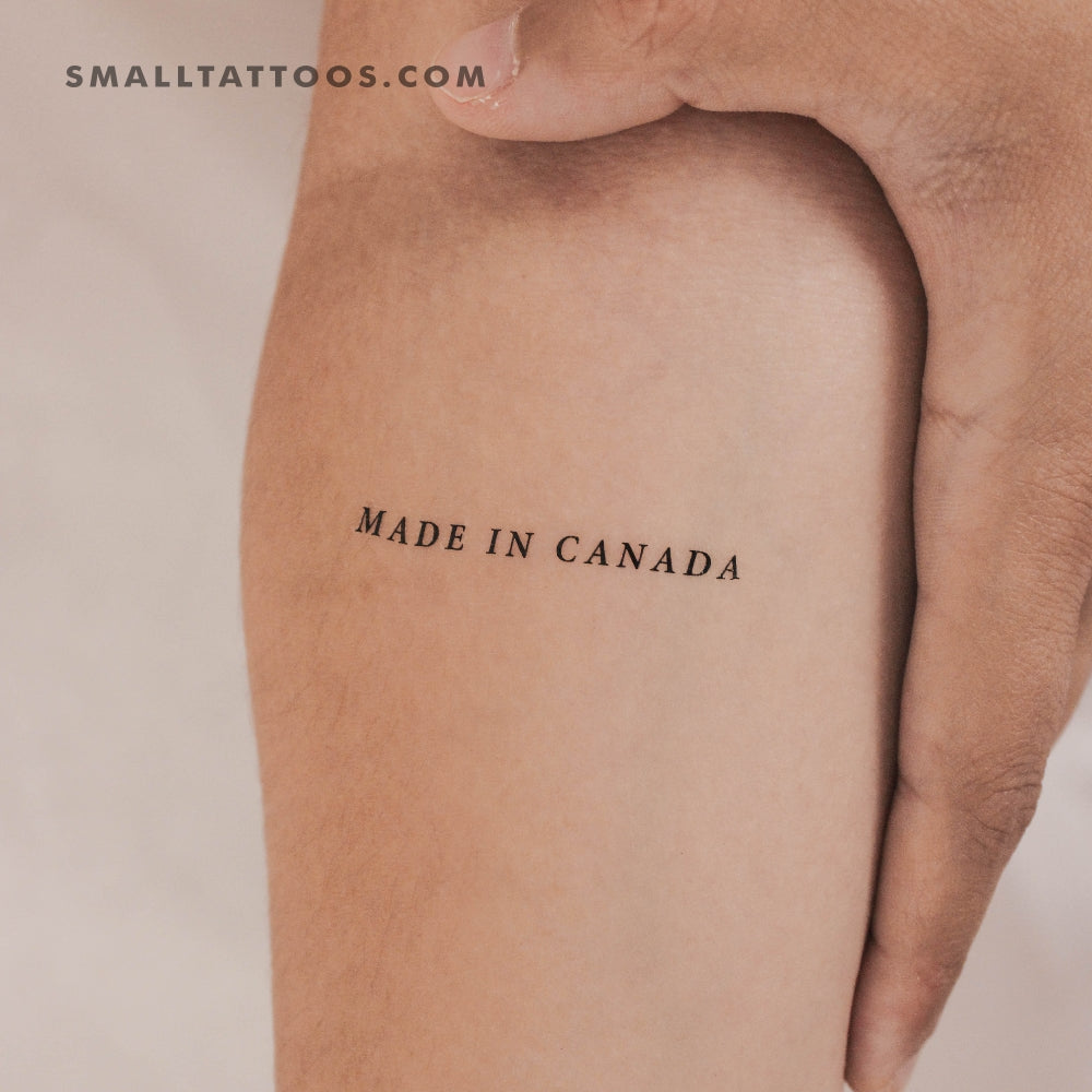 Tatuaje temporal "Hecho en Canadá" - Juego de 3