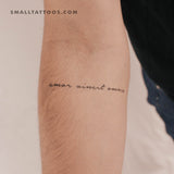 Amor Vincit Omnia Temporary Tattoo (Set of 3)