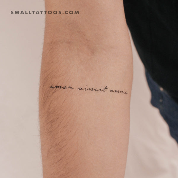 Amor Vincit Omnia Temporary Tattoo (Set of 3)