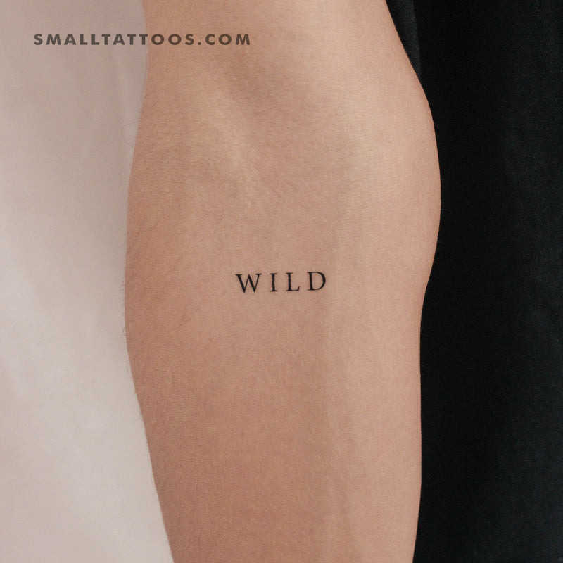 'WILD' Temporary Tattoo (Set of 3)