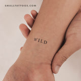 'WILD' Temporary Tattoo (Set of 3)