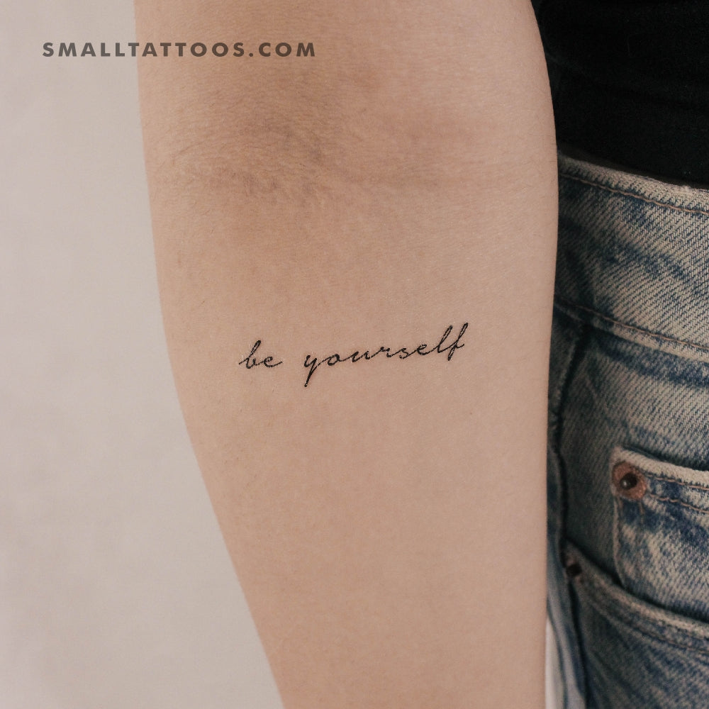 Tatuaje temporal "Sé tú mismo" (juego de 3)