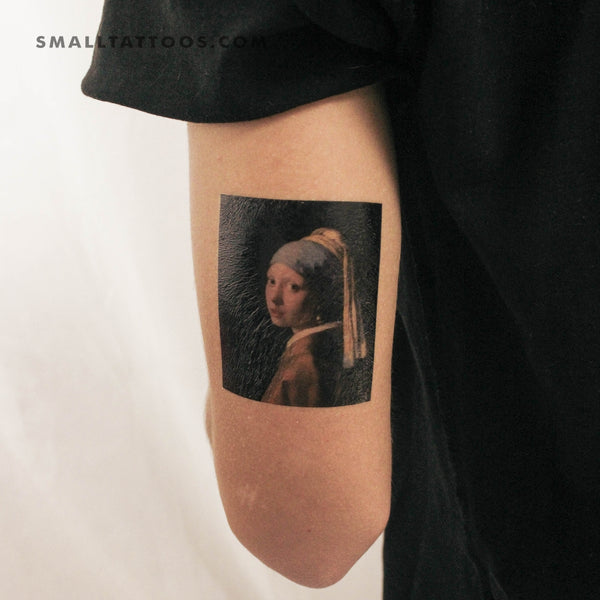 Girl With A Pearl Earring Temporary Tattoo (Set of 3)