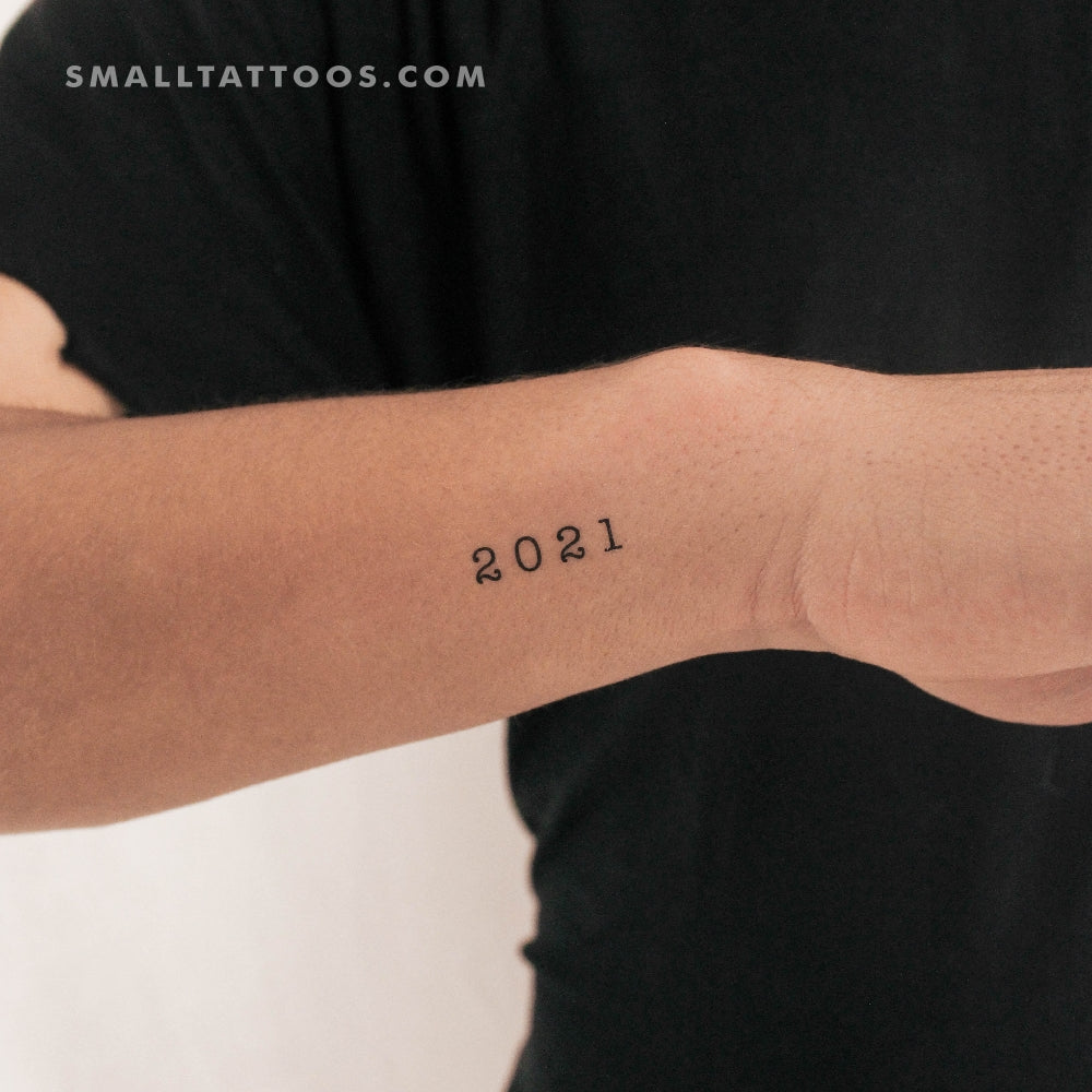 Tatuaje temporal del año de nacimiento 2021 (juego de 3)