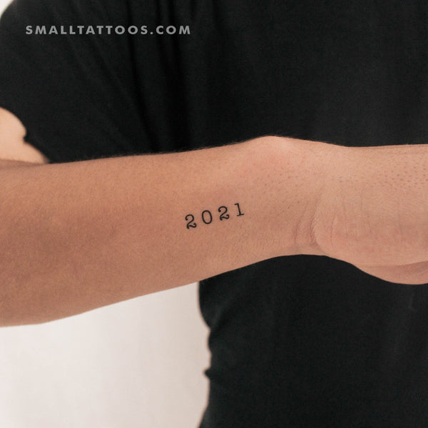 2021 Birth Year Temporary Tattoo (Set of 3)