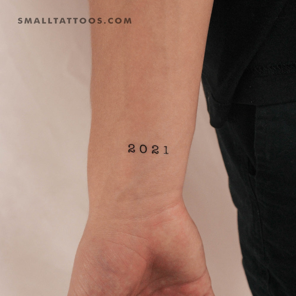 Tatuaje temporal del año de nacimiento 2021 (juego de 3)