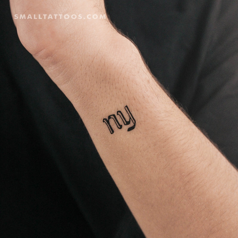 Medieval Font NY Temporary Tattoo - Set of 3