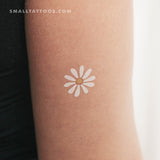 White Daisy Temporary Tattoo (Set of 3)