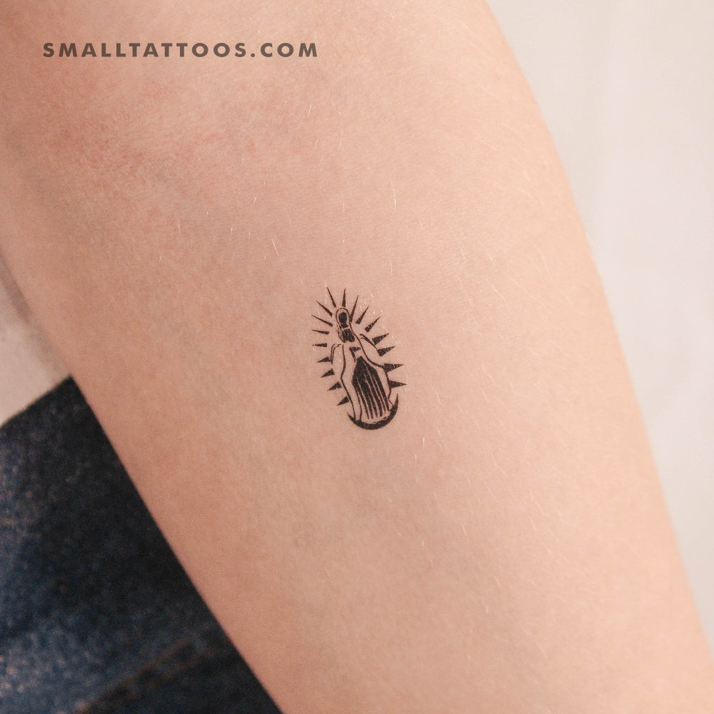 Tatuaje temporal de Nuestra Señora de Guadalupe (juego de 3)