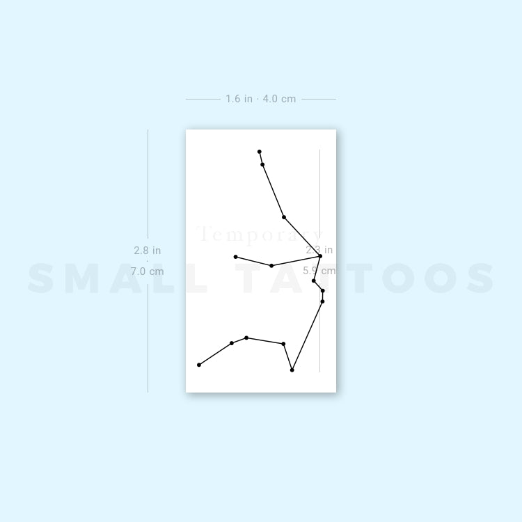 Aquarius Constellation Temporary Tattoo (Set of 3)