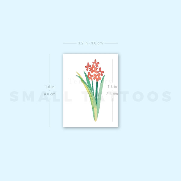 Orange Flower Temporary Tattoo by Zihee (Set of 3)