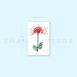 Red Spider Lily Temporary Tattoo by Zihee (Set of 3)