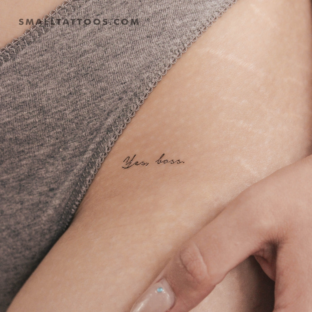 Sí, jefe. Tatuaje temporal (juego de 3)