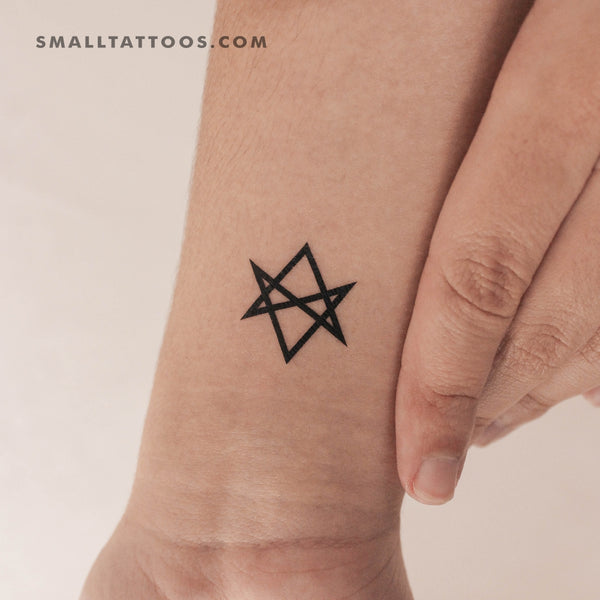 Unicursal Hexagram Temporary Tattoo (Set of 3)