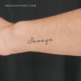 Savage Temporary Tattoo (Set of 3)