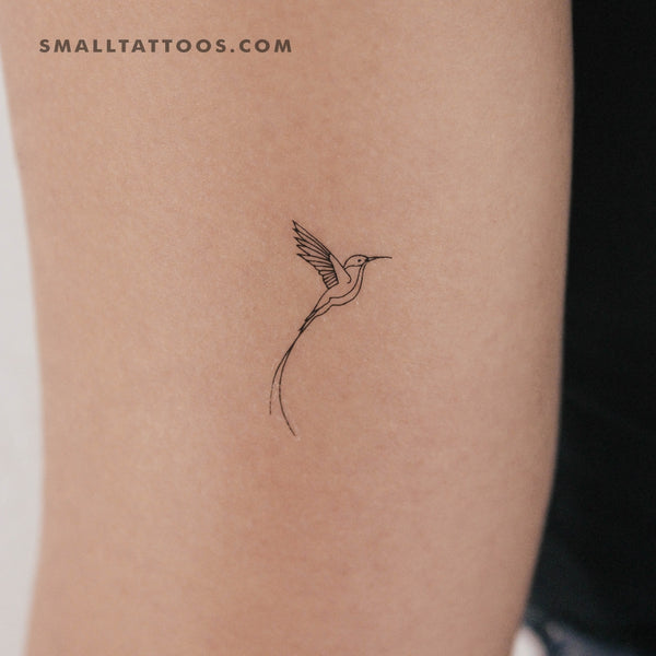 Long-tailed Sylph Hummingbird Temporary Tattoo (Set of 3)