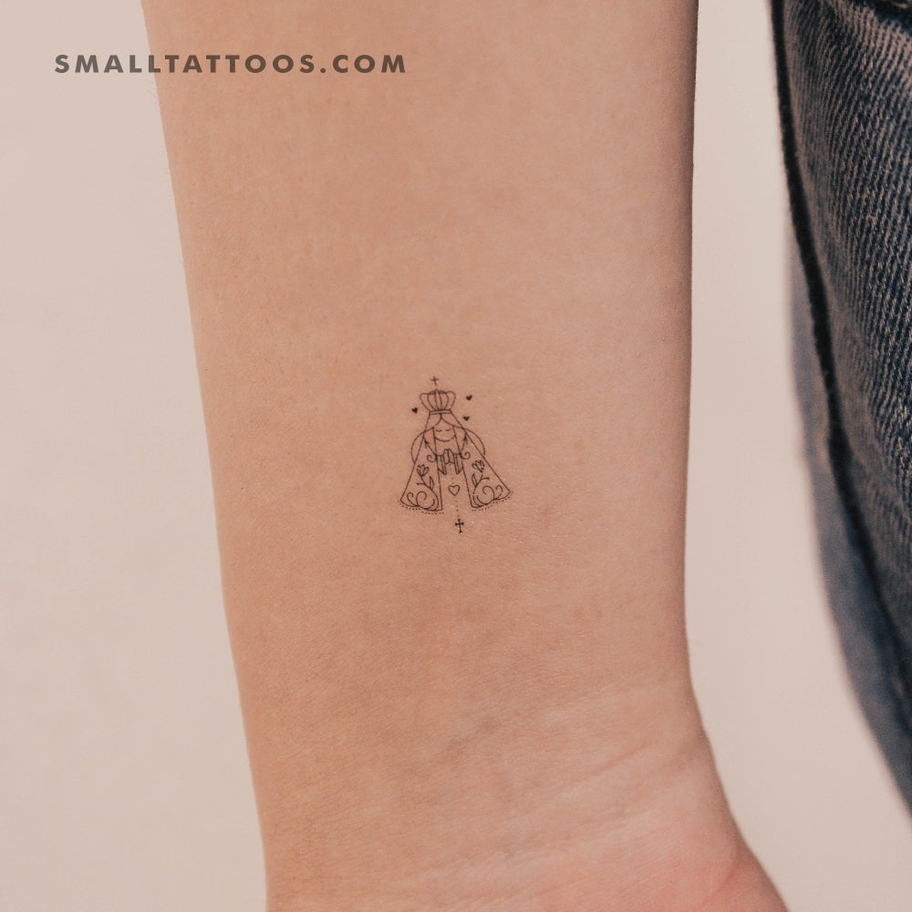Tatuaje temporal de Nuestra Señora de Aparecida (juego de 3)