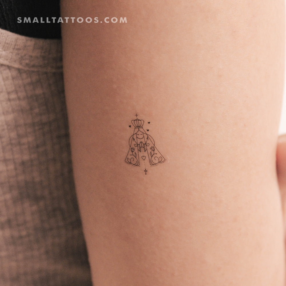 Tatuaje temporal de Nuestra Señora de Aparecida (juego de 3)